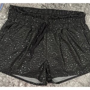 Zyia Active Women's Bomber Shorts High Rise Bubble Water Drop Lined Black Sz L